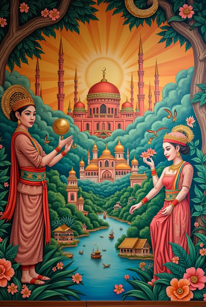 Malay culture mural
