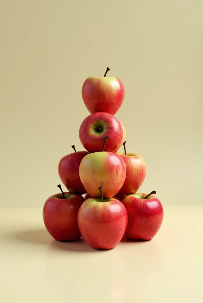 Apples in a stack