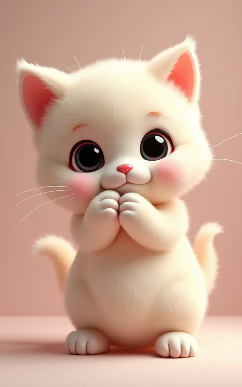 Adorable大きい動きをする、Strike a cute pose、masterpiece, Highest quality, Adorable、Cute eyes、Cute kitten、Too cute、Innocent