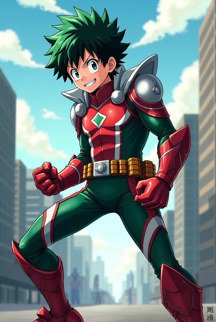 Izuku Midoriya from My Hero Academia in costume