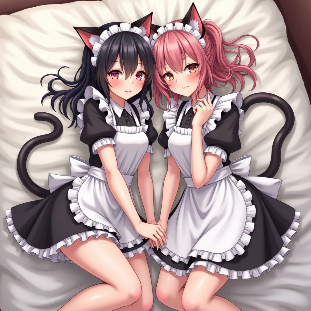 black hair, female, twin drills, solo, smol, pink eyes, massive breasts, very long hair, wear night dress, bedroom, night time, masterpiece, ultra high quality