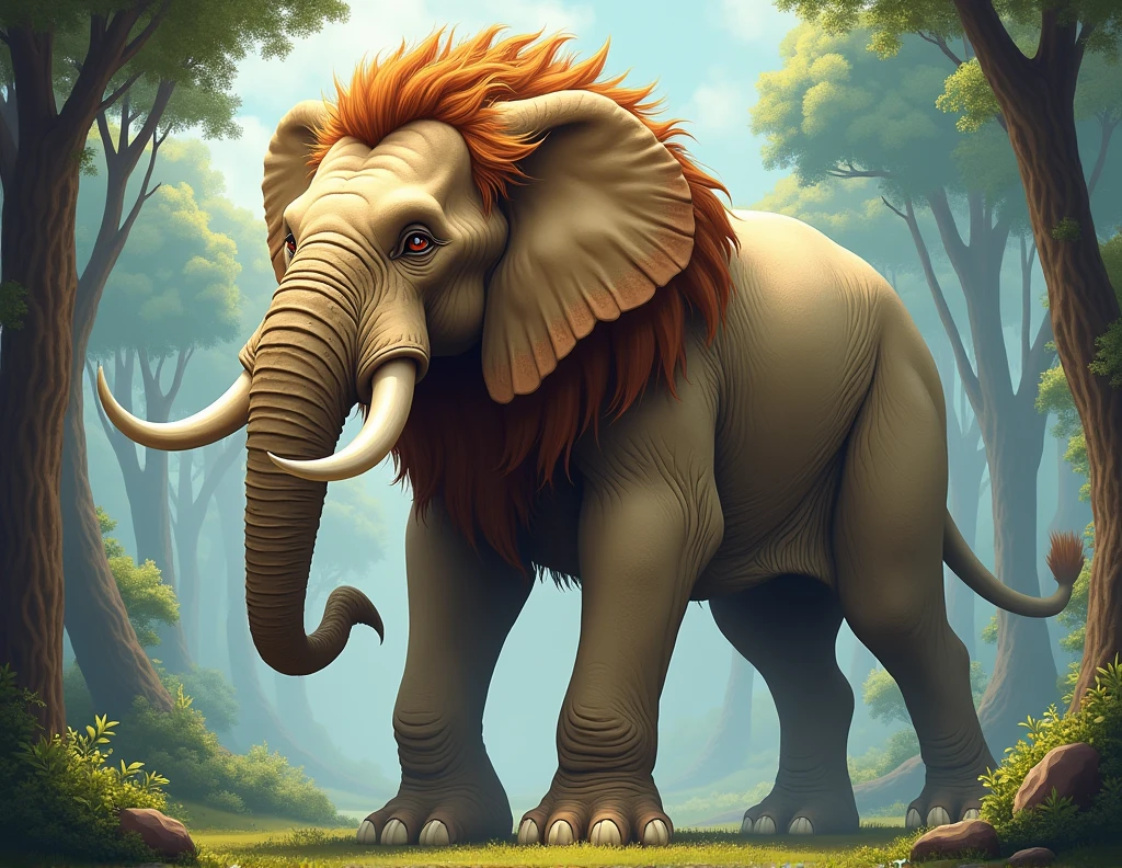 a mix between a lion and an elephant