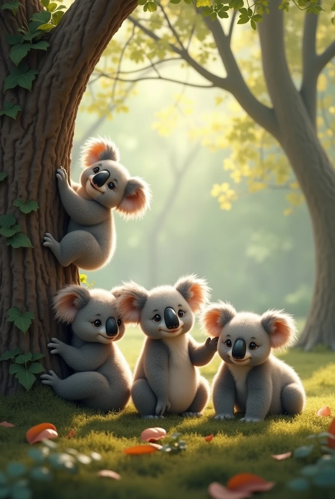 Groupe de koalas 