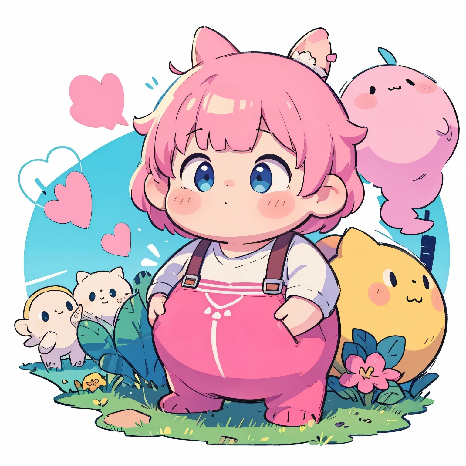 pink Fat  boy child 