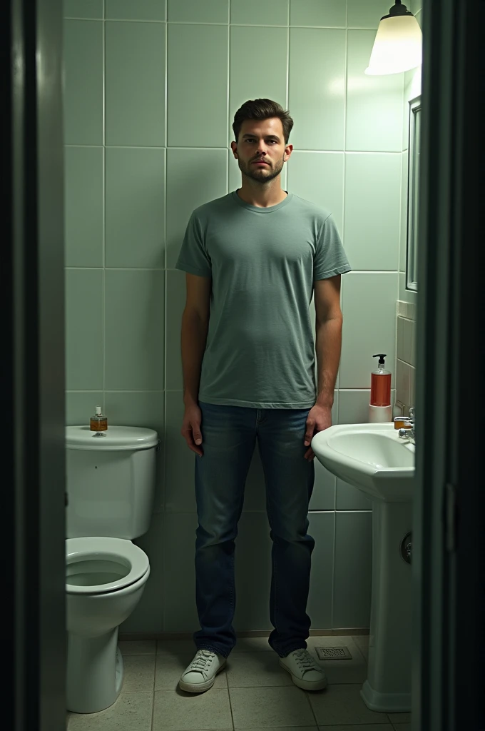 a guy in a toilet 