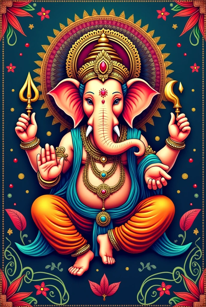 Make creative design t-shirt for Ganesh chaturthi and put it on men wearing that t-shirt