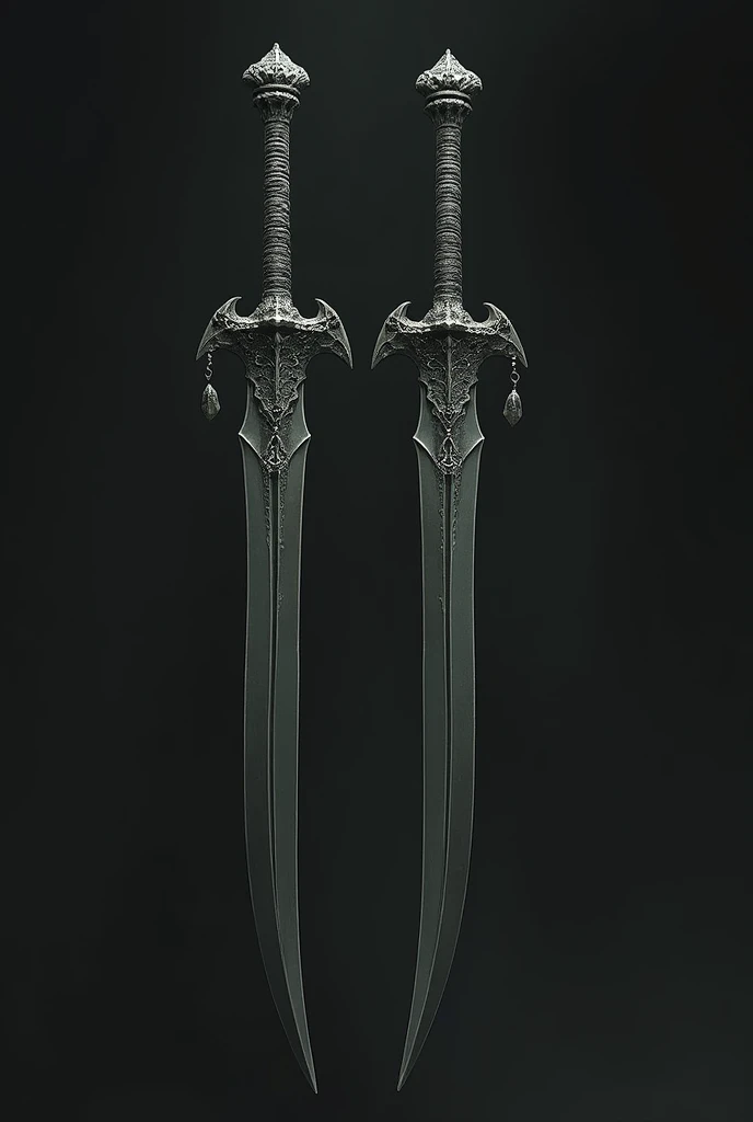 Snake handle dual sword blade that is sharp on only one side dual sword means two swords with a snake handle . Blade should be one sided
