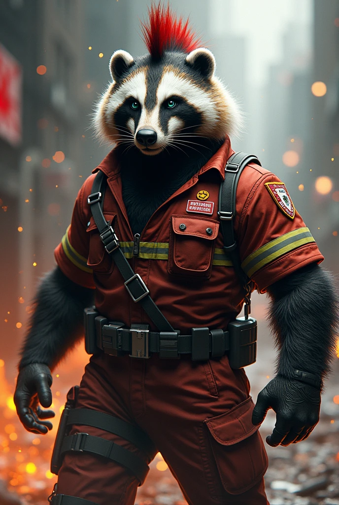Badger humanoid mohawk paramedic Overalls