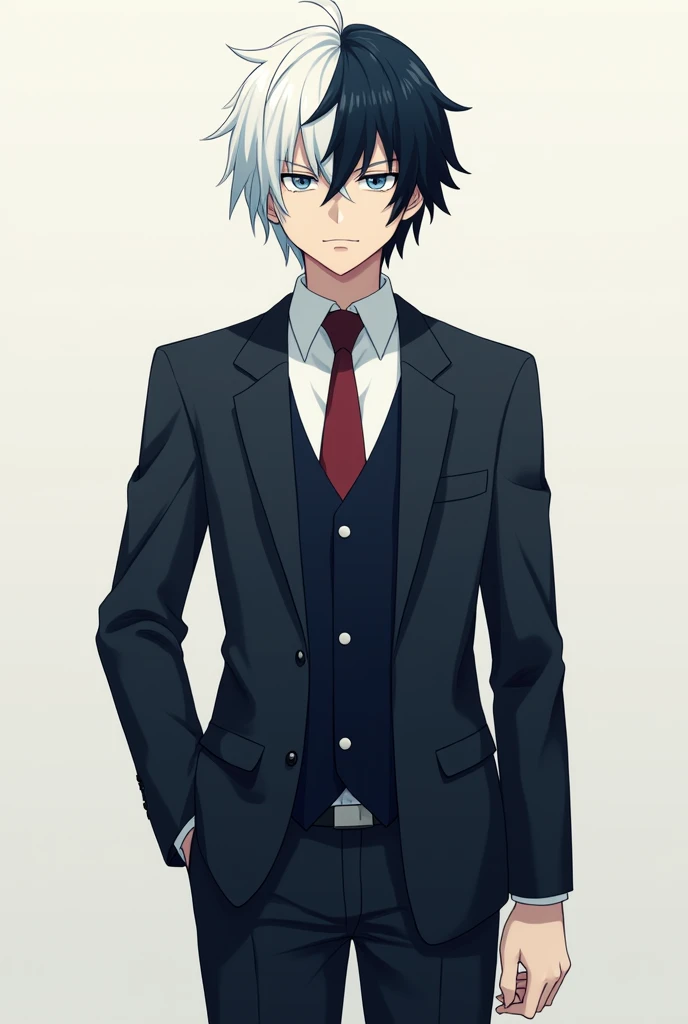Shoto Todoroki from My Hero Academia in suit and tie