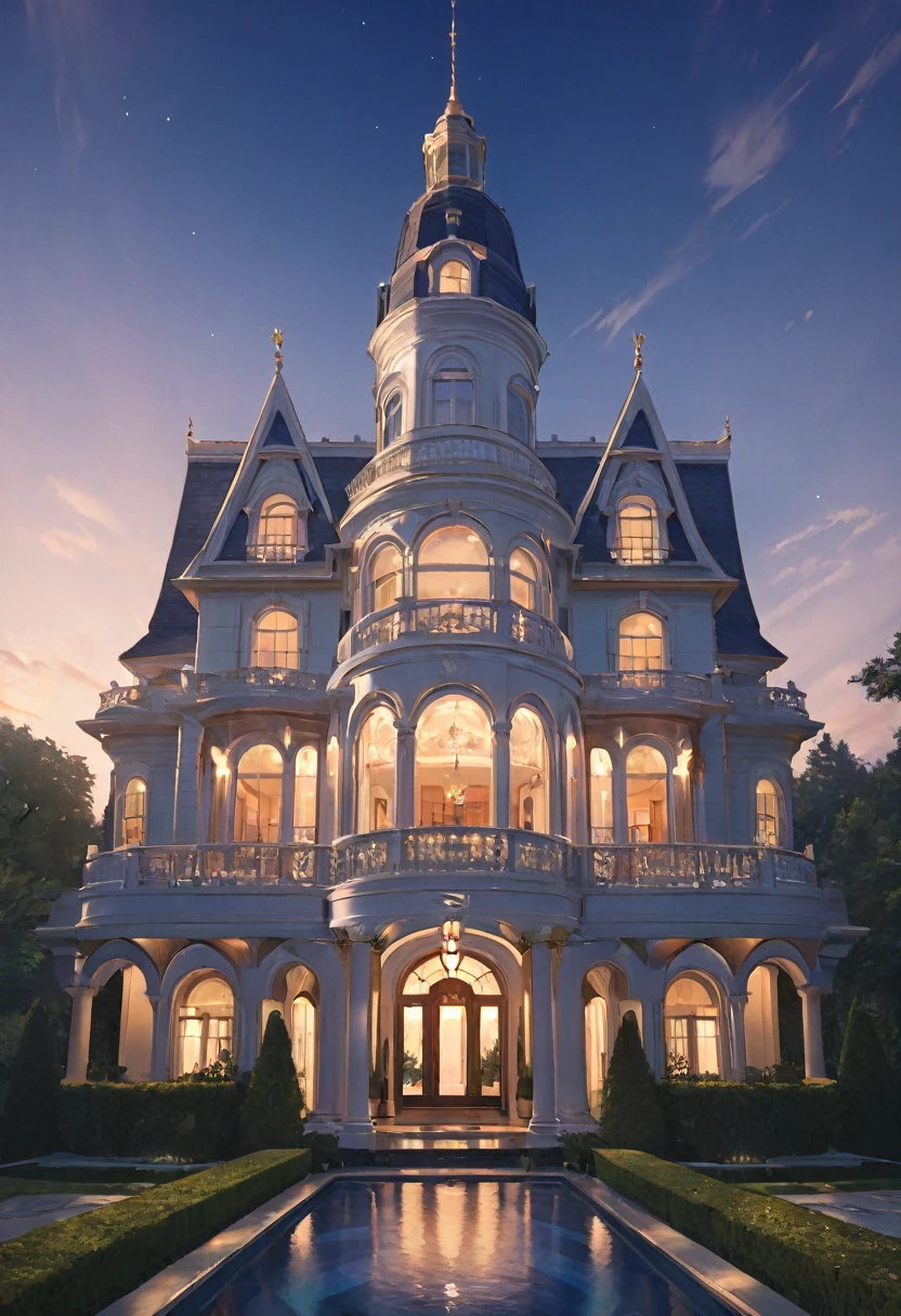 fancy　Obliquely above the mansion