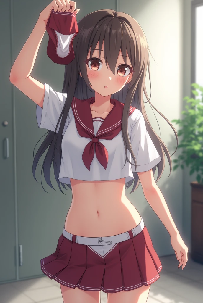 anime style illustration、1 girl、fox ears、cheerleader、random pose、snow、smile、Trance、(tiny chest:1.4)、nsfw、(dripping sweat:1.2)