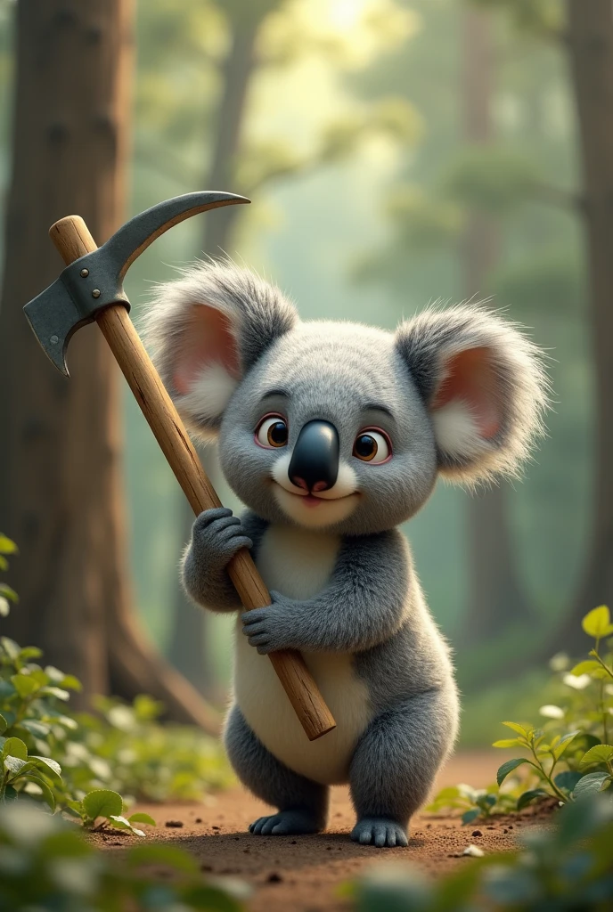  koala with a pickaxe
