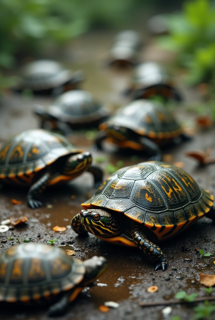Turtles change houses