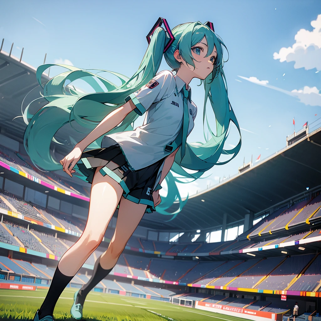 Hatsune miku Watch the soccer event and look at stadium not at me