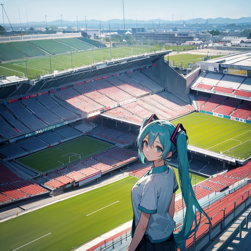 Hatsune miku Watch the soccer event and look at stadium not at me