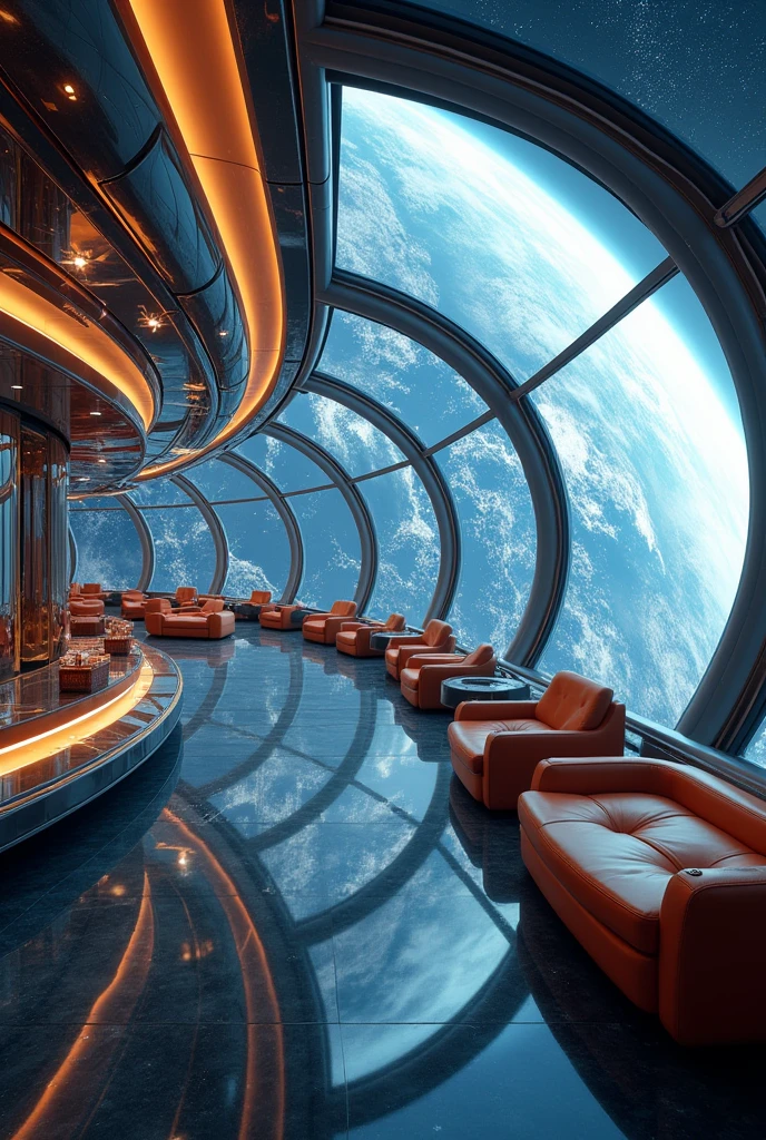 Spaceship、For tourism、All-round glass、Window glass on the floor、Sense of luxury、noon