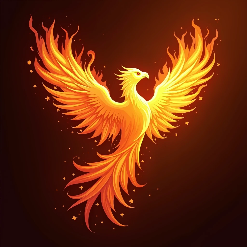 phoenix, fire, burning, fire storm, Vector Art