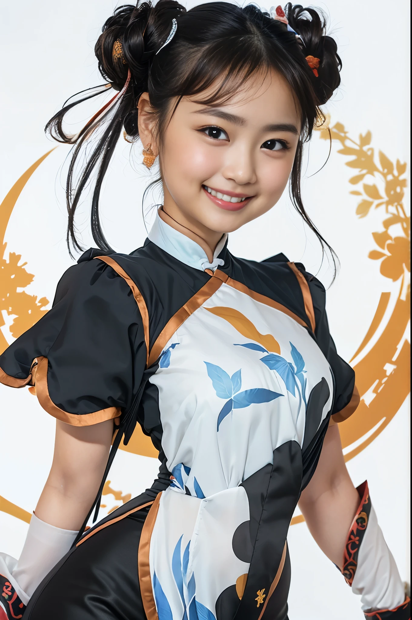 (8k、Raw photography、Highest quality、masterpiece:1.2),(Black Hair、Dark Eyes:1.9),(:1.7)、View your audience,Viewed from the front,White skin,(Chinese clothing:1.4)、(Tight waist:1.6)、(Clothes that accentuate the shape of the breasts:1.4)、(Big Breasts :1.2)、Slim figure、Ultra-high resolution,beautiful,beautiful fece,(One person、No background:1.9),whole bodyボディー,Japanese women,(reality的:1.37)、Photon Mapping,reality、(Baby-faced and cute: 1.4)、(Cute Smile: 1.8)、(Round face: 1.8)、Radio City、Physically Based Rendering、Depth of field rally background、photograph, (:1.8),(:1.6),whole body、Great quality