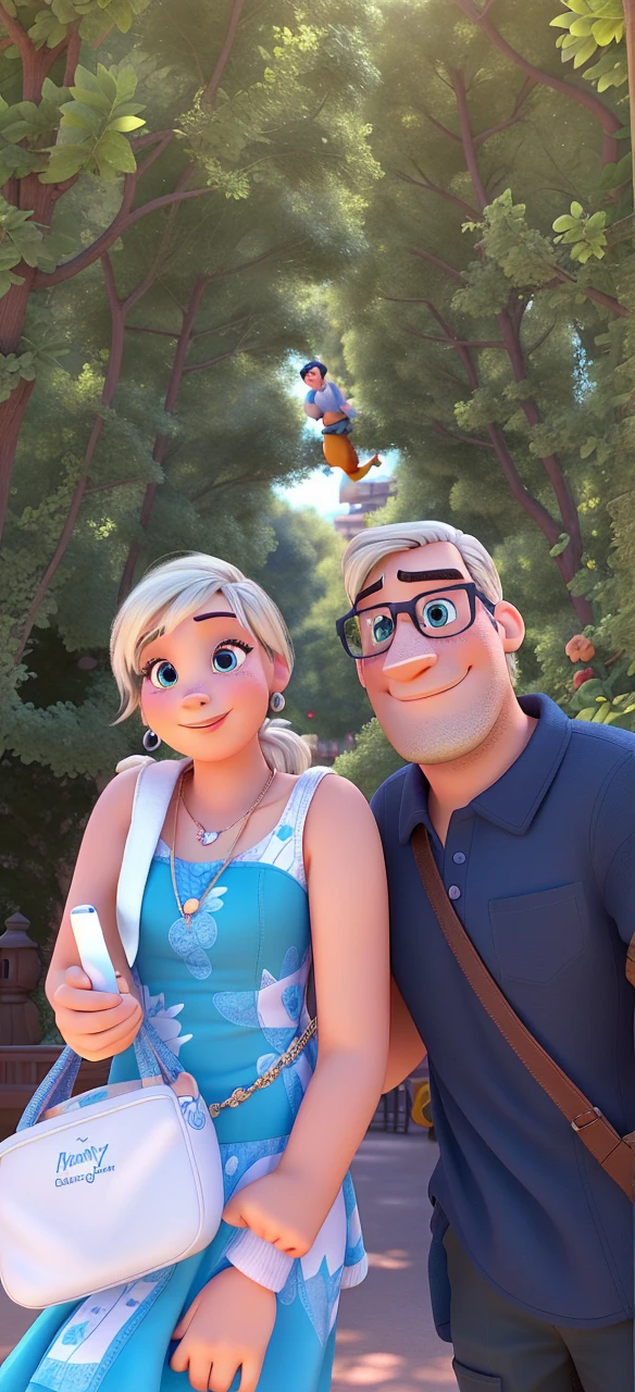 A couple in Disney pixar style, high qualiy, best qualityer