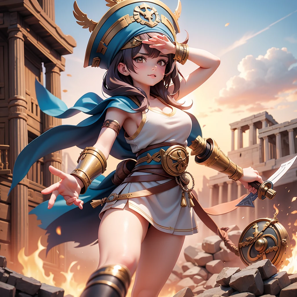 Ancient Greek female pirate warrior、Ancient Greek Galley、