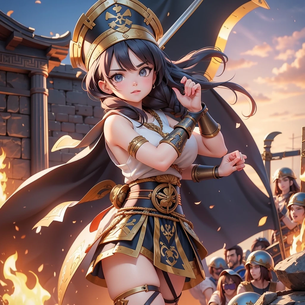 Ancient Greek female pirate warrior、Ancient Greek Galley、