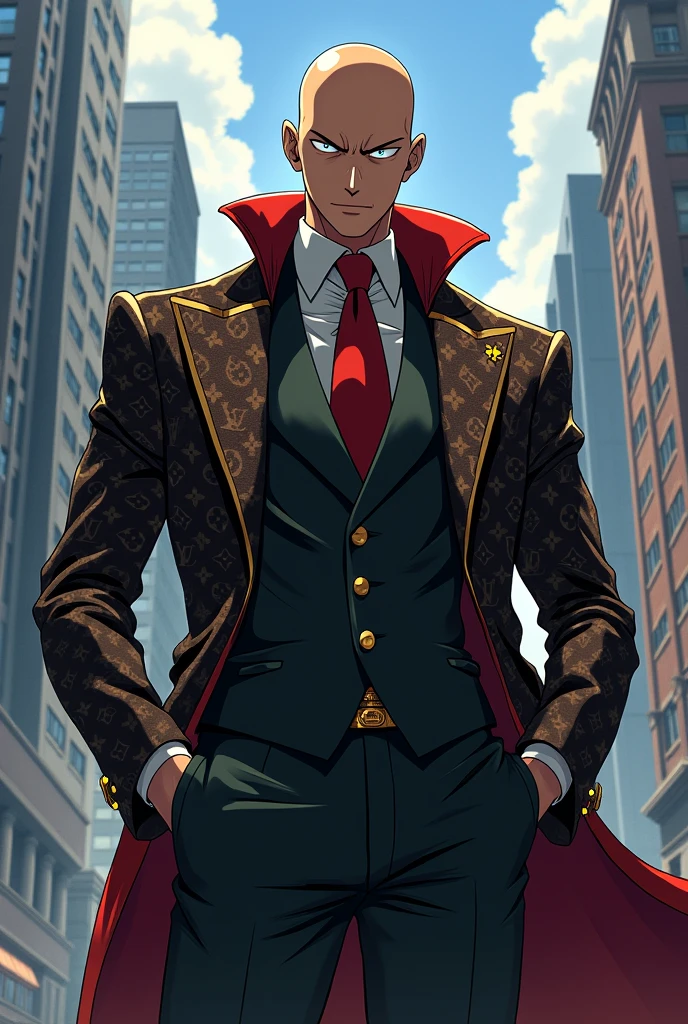 Garo de one punch man en veste louis Vuitton 
