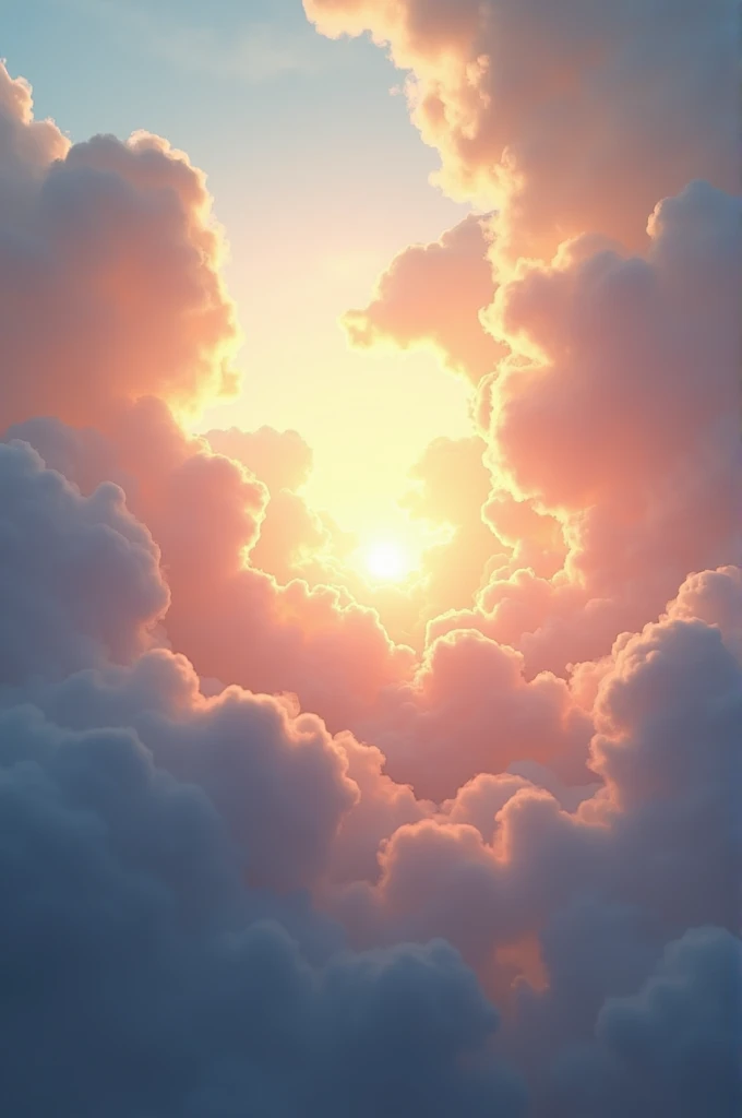 Clouds with a glow in the middle