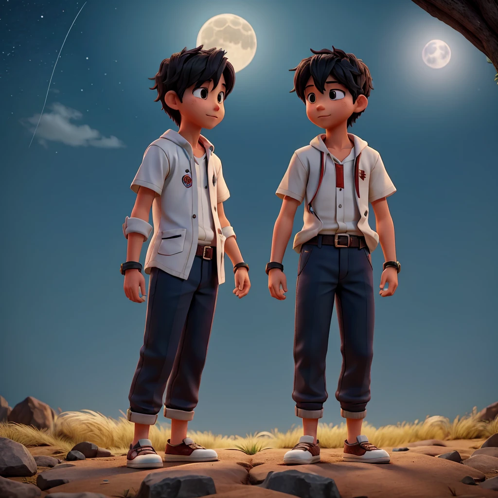 It ends with a shot of the boys, Kohi and Shin, standing together in the moonlight, symbolizing their renewed love and hope for the future they will create together.