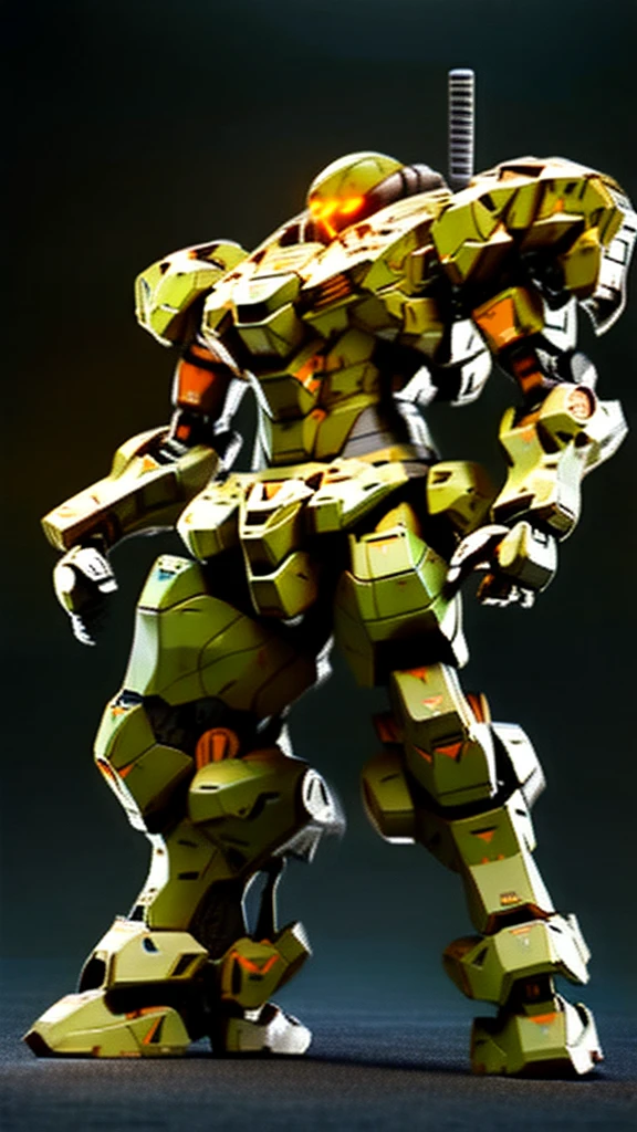 ((masterpiece)),(MRS:1.5), a (((heavy mech))) with massive and strong design, glowing eyes, full body, highly detailed,(heroic parts:0.5),(military parts:1.5), (dynamic pose:1.2),(highly detailed full armor:1.2), (battlefield:1.2), explosion, stray bullet,