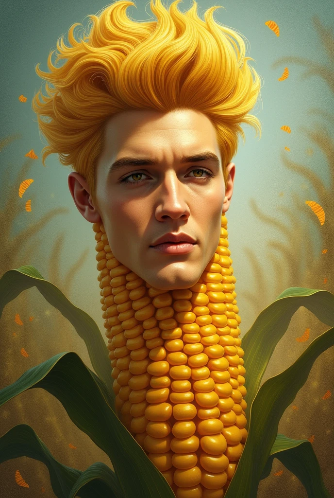 Drawing of Elvis if he were a 🌽 