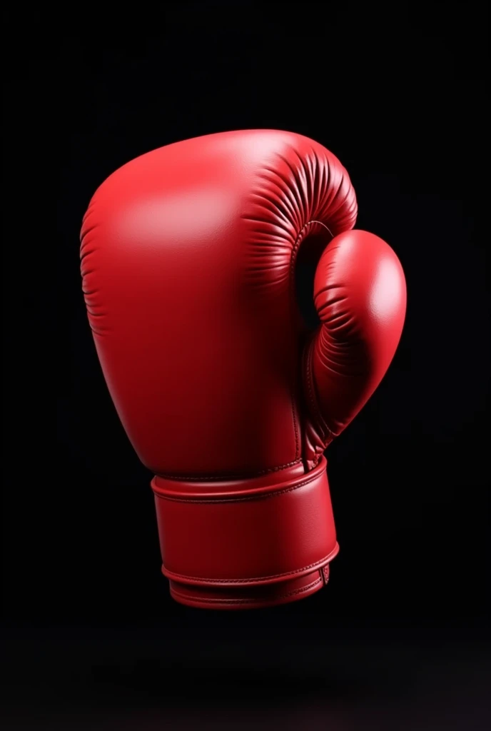 Create an animated boxing glove, red glove and black background