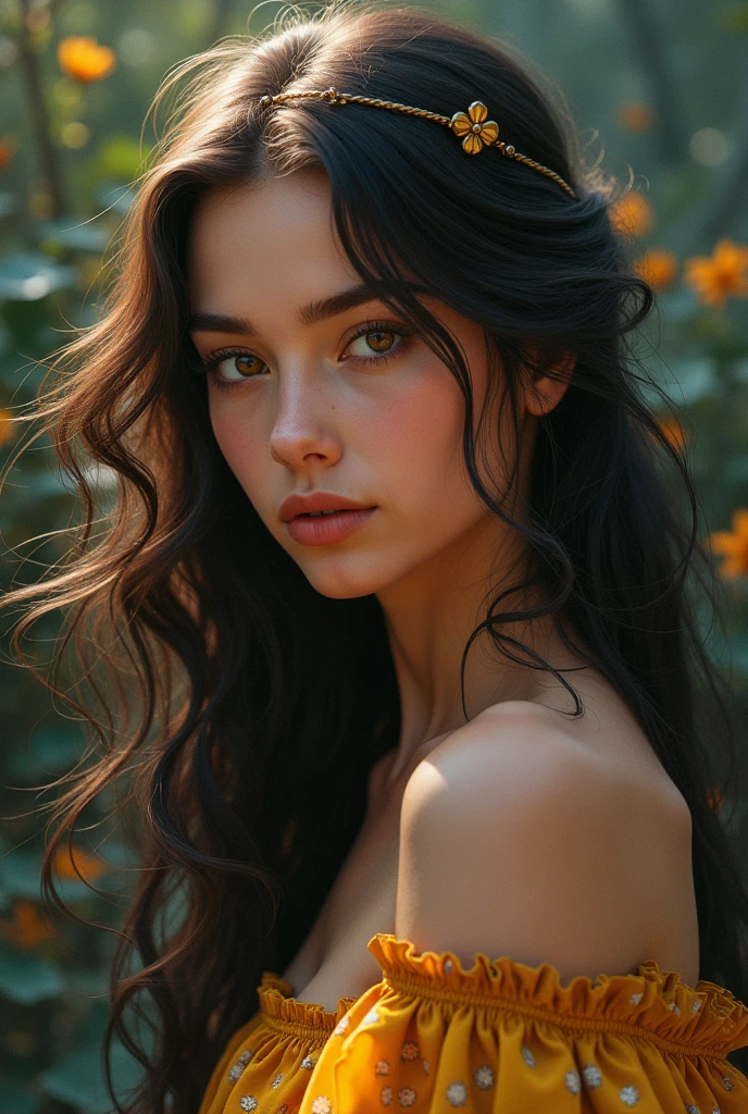 a beautiful bohemian girl, intricate, highly detailed, digital painting, pixiv, official media, hiperrealistic  key visual, concept art, rich vivid colors, ambient lighting, sharp focus, illustration