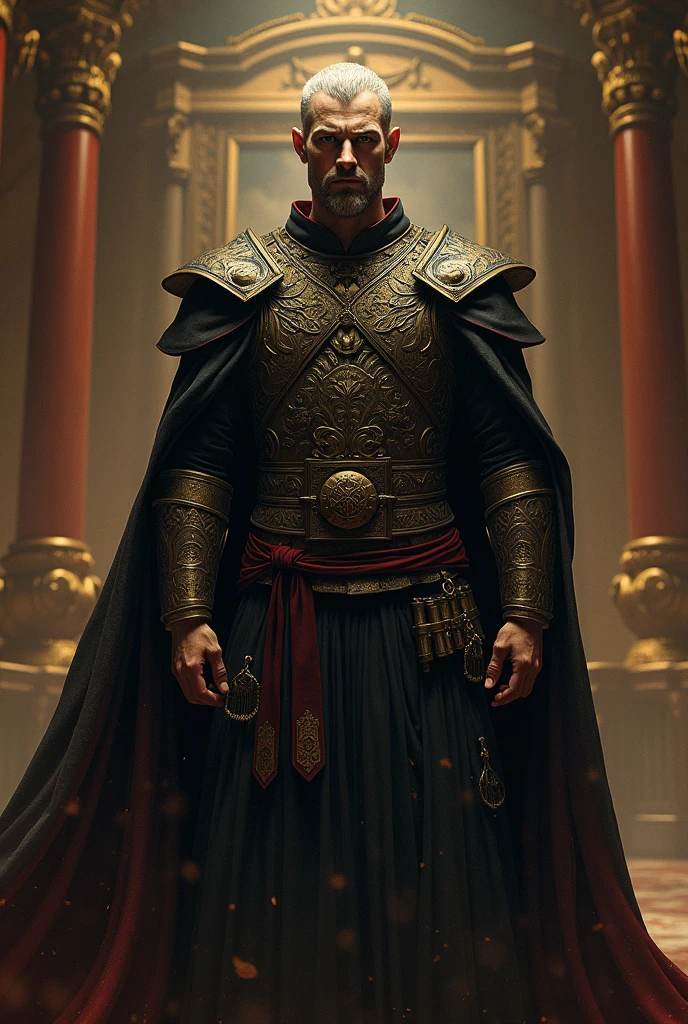a good leader, but with an evil look