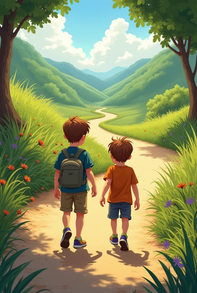 Imagine a 2boy in road
