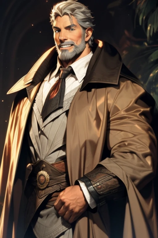 1man, vampire, handsome, pale grey skin, prominent muscular body, seems longer fangs, smile, shining red eyes, Art Nouveau Style, wearing Nouveau Suitcoat paired in Psychedelic shoulders robe and covered up, nouveau-psychedelic background, hd, high quality, realistic-style, ultra-realistic, hyperrealistic, closer distance face, closer distance head, his distance pressing against me, 8k resolution
