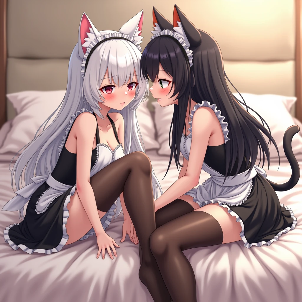 (hi res), ((masterpiece)) , ((best quality)), illustration, , full body, ( wolf furry:1.3) slightly chubby,  3girls, 3 girls, trio, multiple females, rear view focus, wolf girl, grey hair, hair between eyes, purple eyes, long hair, indoors, bedroom,night scenery, on bed, moon on windows, golden pendant, heart shape pendant, nipples,  dark purple color nipples, open mouth, happy face, horny face, blue long dress, sexy panties, wet panty, undressing partner, medium breasts, horny face, pussy juices, wet pussy, furry pussy, hairy pussy, line up, spreading ass, spreading pussy, lifting tail, anus, princes butt plug in anus,