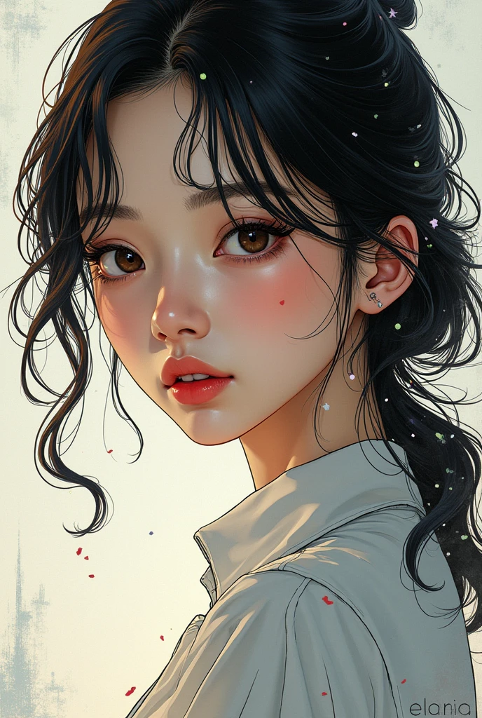 Girl, Korean Manhwa, Black Hair, Manhwa 