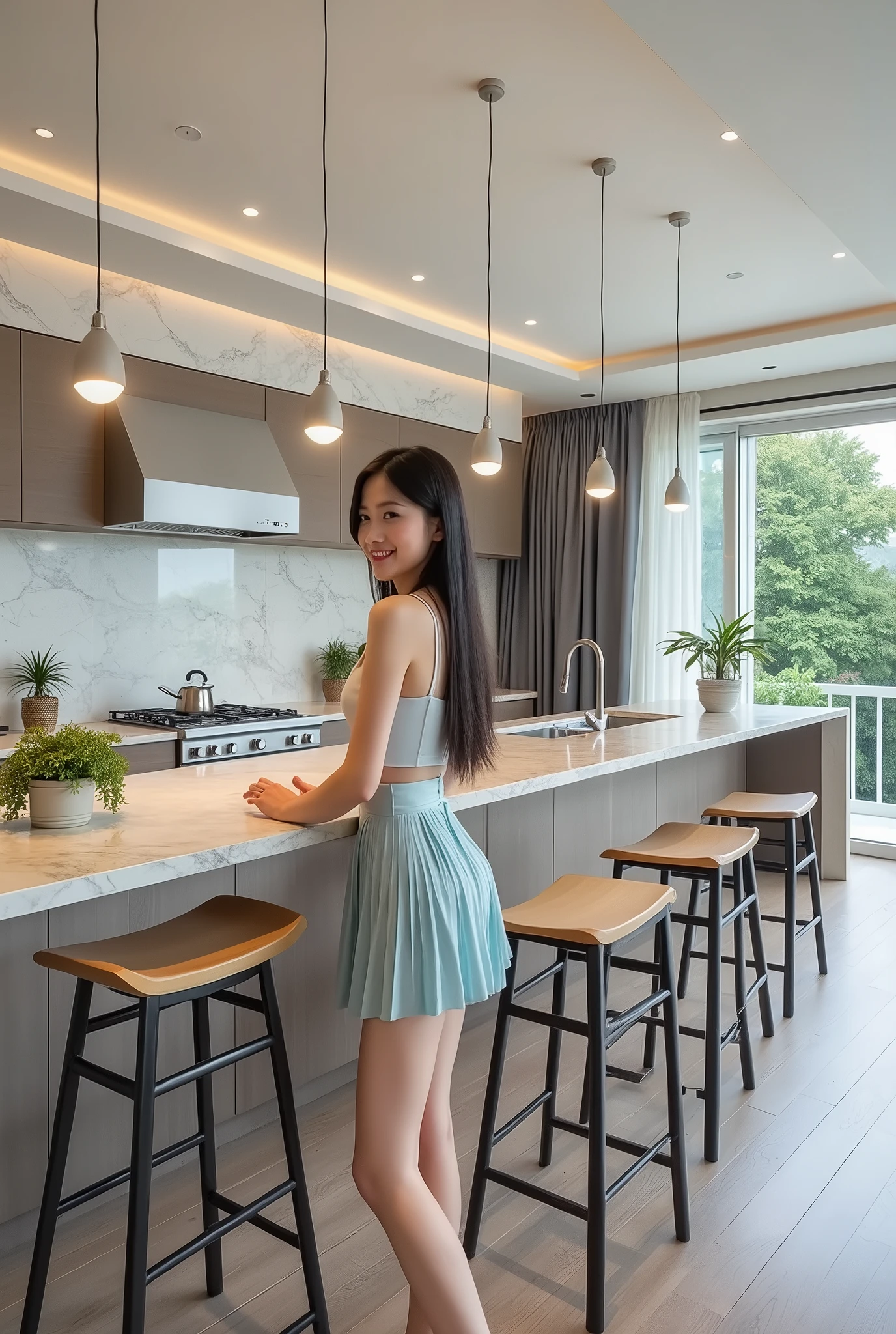 Beautiful Asian Girl.Her face is beautiful and in line with the golden ratio of human anatomy....She is long,long straight black hair, หน้าอกbig, big chest, body fat, beautiful scenery, big breasts, big, big , Big breasts , big breast, big , Wearing a sexy see-through silk skirt,sexy pose , big breasts , big breasts, big , Take the whole body, Bold, At the waterfall