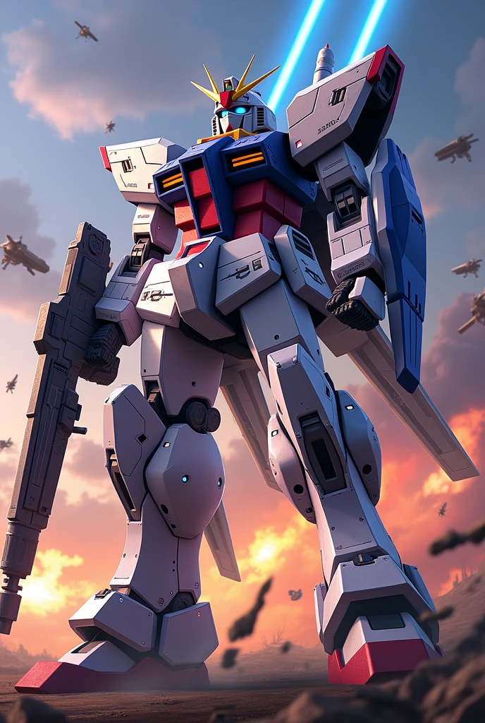 Name a gundam wisestar gundam with a lot of weapons and beam saber