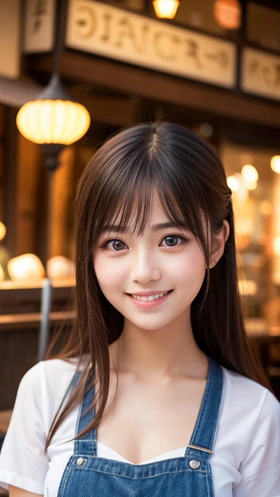Cute girl working at a cafe terrace Japanese 19age
Professional Lighting Digital SLR Beautiful and elaborate face Perfect and beautiful face Big eyes Smile
