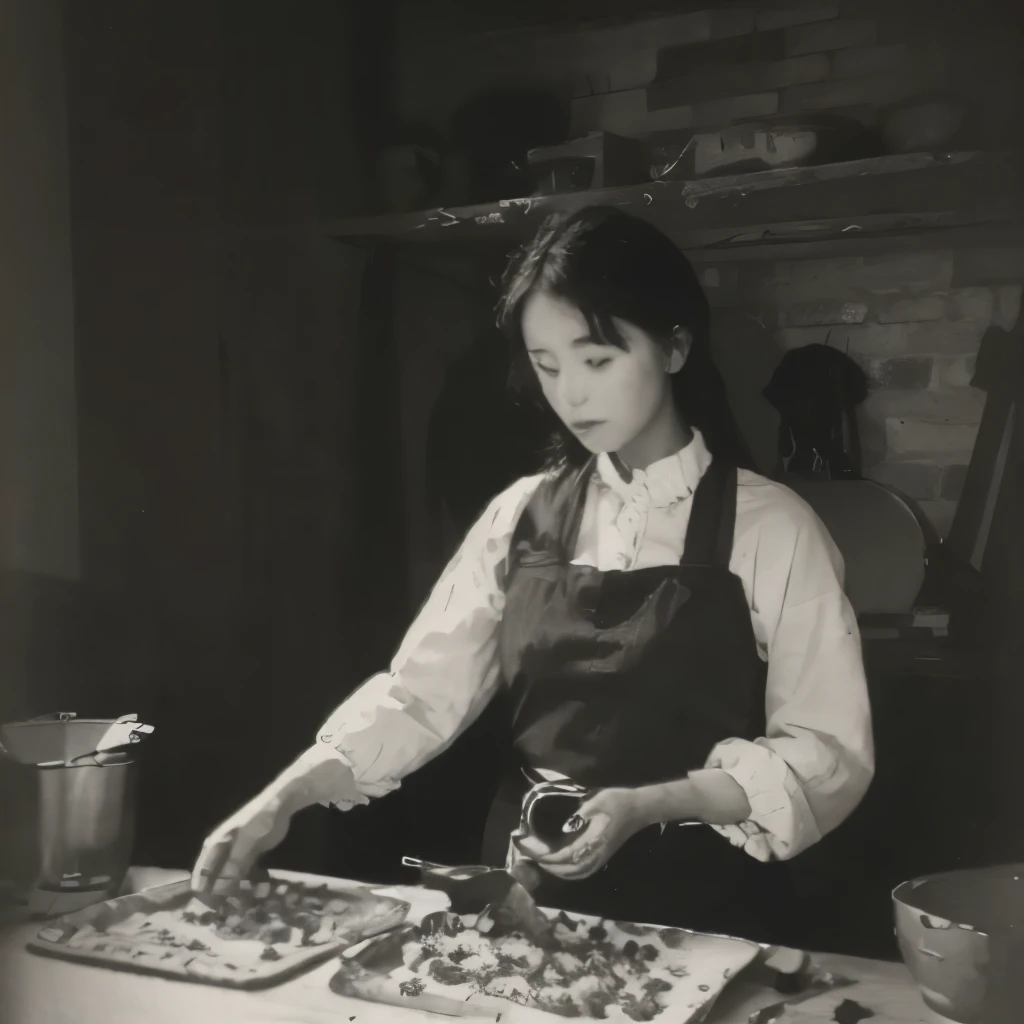 Black and White Photography、Dinner preparation