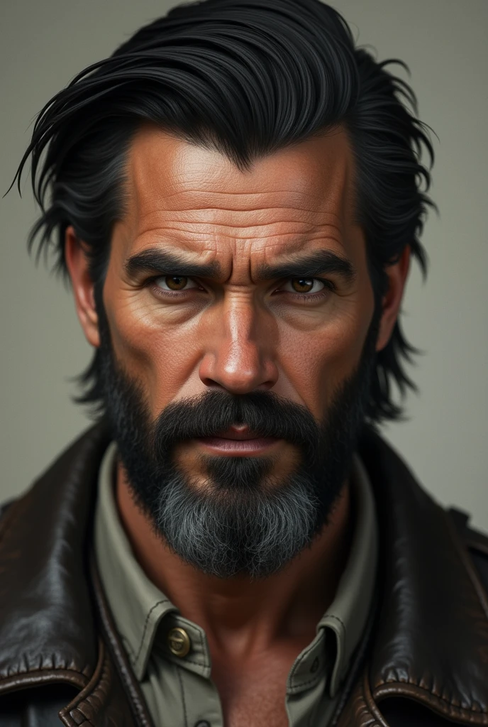 Create a portrait of a Western-looking person who doesn't exist, latin appearance man