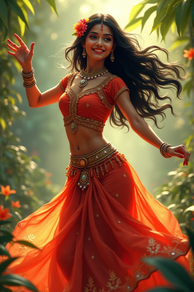 Dancing Indian girl 
