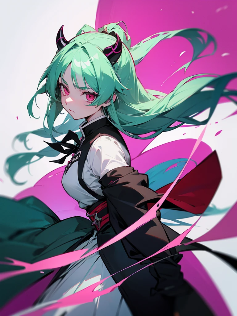 Create a female character with Demon Slayer type art (アニメ)