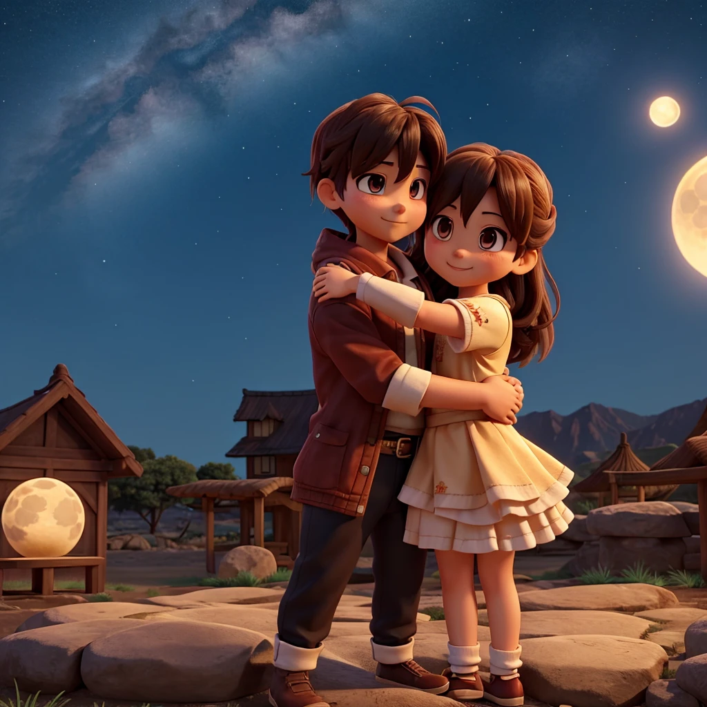 It ends with a shot of Kohi and Shin hugging each other under the moonlight.