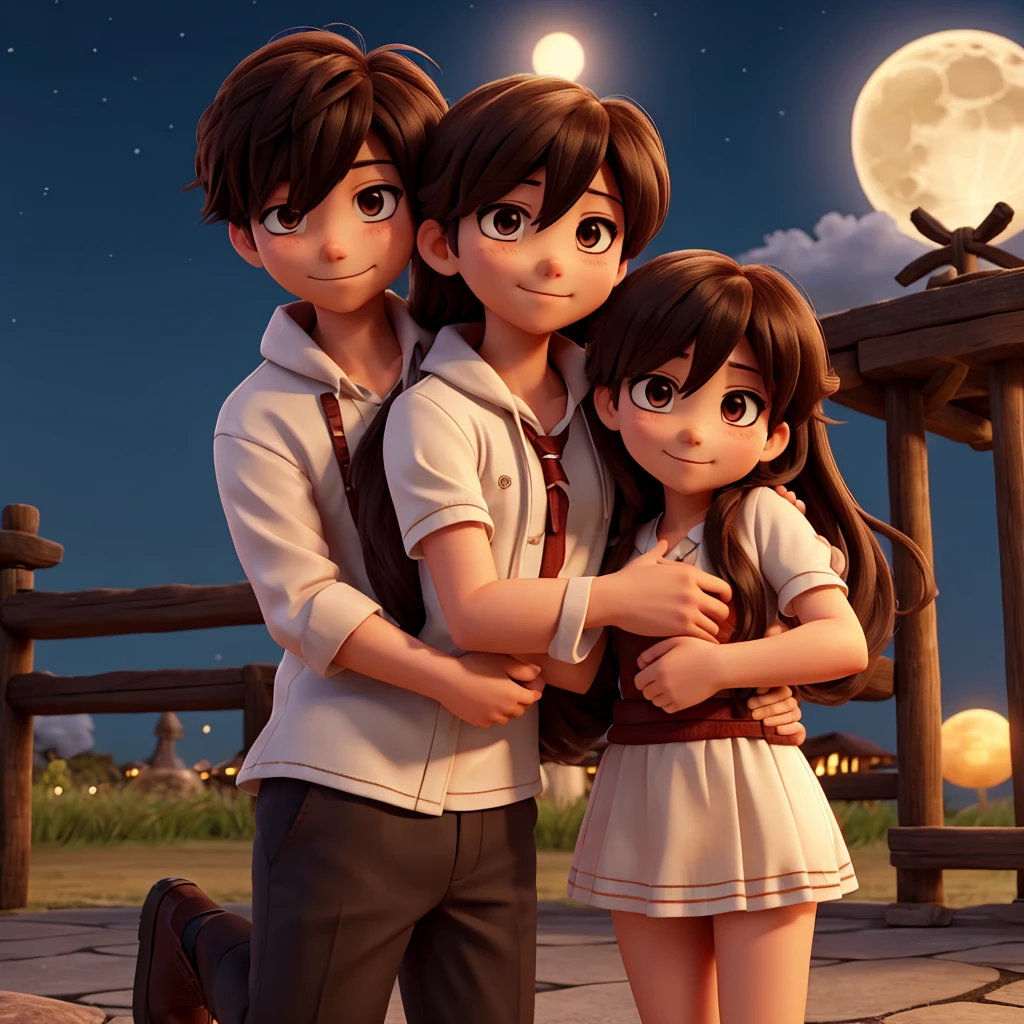 It ends with a shot of Kohi and Shin hugging each other under the moonlight.
