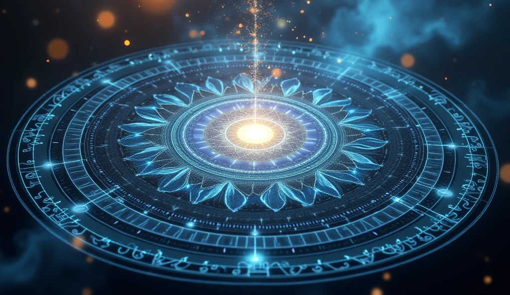 A mandala of the most powerful frequency in the universe, God's frequency 963 hz, brings wealth to your life.