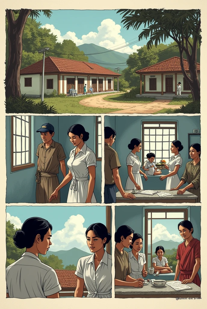 nursing in the philippine American Colonial Rule. comic strip give description in english