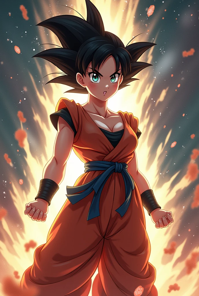 Female Goku ultra instinct cute and sexy