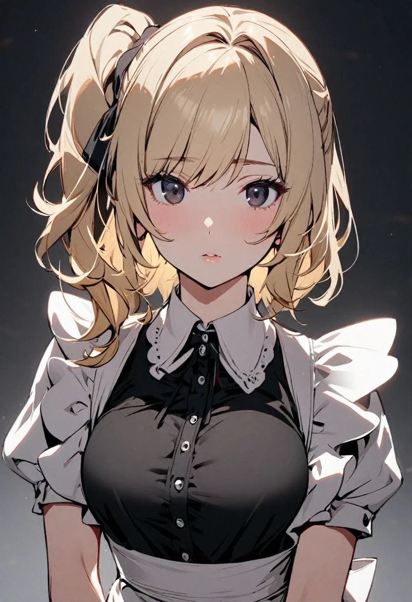 nsfw,(Petite),(A cute boy),blonde low twintails,lips,(Skirt voyeur),Sweat,White Breath,Viewers peering from under her legs,Back view,(Butt close-up),Groin bulge